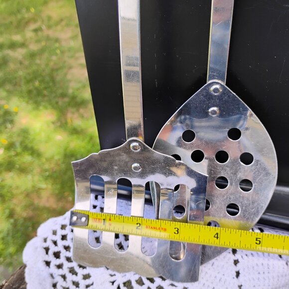 cooking utensils set of 2 Stanhome brand slotted spoon and spatula flipper 1960s - Picture 8 of 9